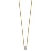 14k 1 carat Certified Lab Grown Diamond VS+ F+ Radiant Complete 18 inch Four Prong Pendant Necklace